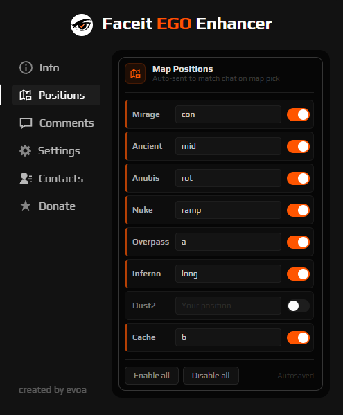 Position picker in extension popup